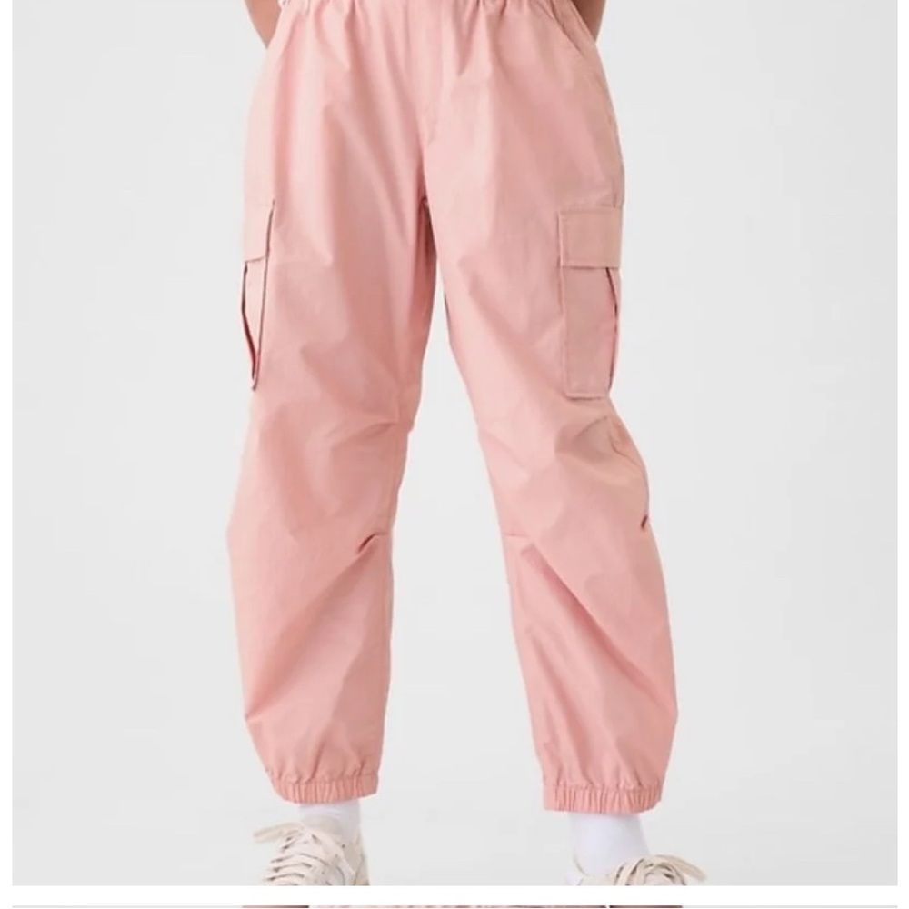 NWT GAP Kids Pink Cargo Pants M 8